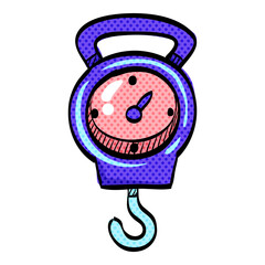 Fishing scale halftone icon hand drawn color vector illustration © puruan