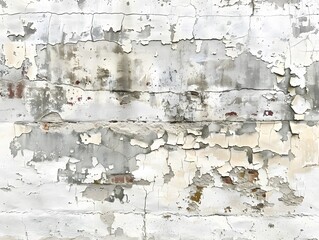 Weathered and Peeling Paint on an Old Concrete Wall