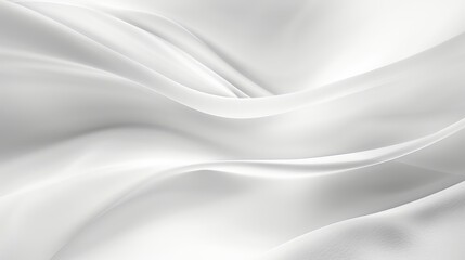Obraz premium White Flowing Satin Background, Silk Texture, Smooth Elegant Abstract Drapery, Minimalist Design
