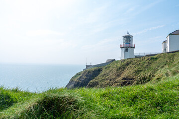 Blackhead Lighthouse ein denkmalgeschützter Leuchtturm in der Nähe von Whitehead in der...