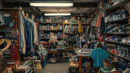 Fototapeta premium RataPlan thrift store. small shop in countryside.
