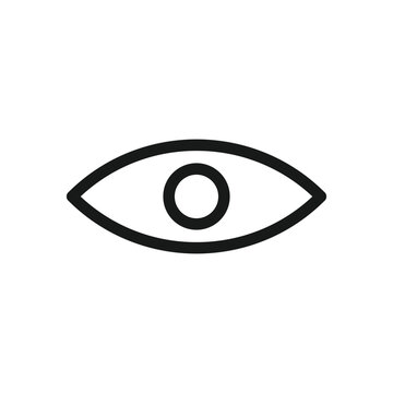 recommend clip art: Visible eye outline icon symbol. Vector illustrator