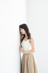 夏の爽やかな女性