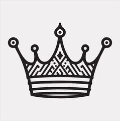 Crown Royal King cap silhouette vector on a white background