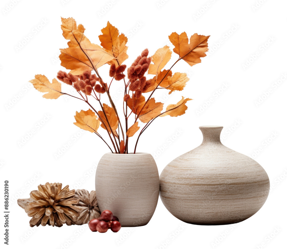 Wall mural png aesthetic autumn home decorations flower plant vase.