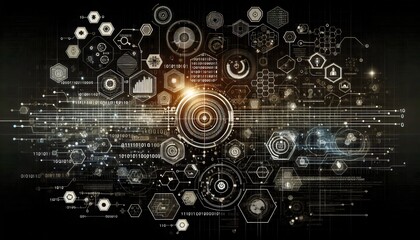 Obraz premium Interfaces Futuristas: Innovación en Tecnología y Ciencia, Desarrollo tecnológico, Innovación aplicada, Ai