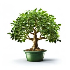 A money plant on white background.