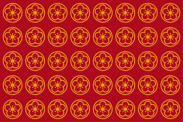 Chinese New Year flower traditional ornaments imlek. Lunar year decorations vector. Download this Artwork and Choose The Enhanced License for More Usability