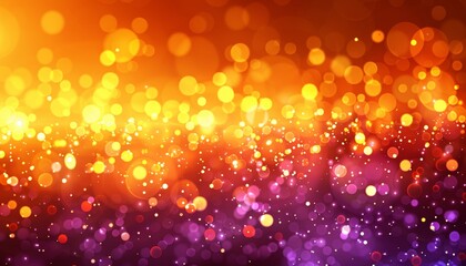 Abstract Festive Background With Natural Bokeh And Bright Golden Lights. Vintage Magic Background.
