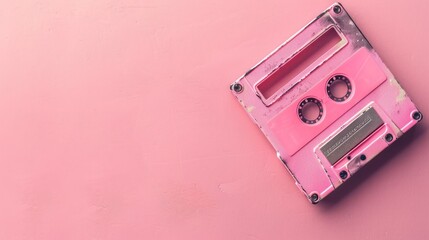 Obraz premium Vintage Pink Cassette Tape