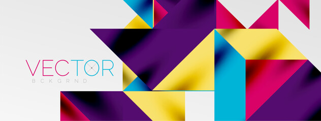 Tech minimal overlapping triangle shapes elements geometric graphic pattern