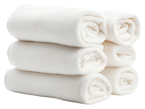 PNG Rolled Towels towel white white background.