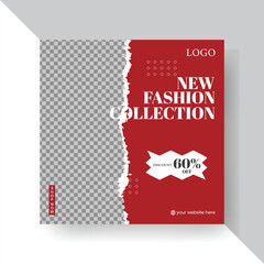Fashion sale social media post template