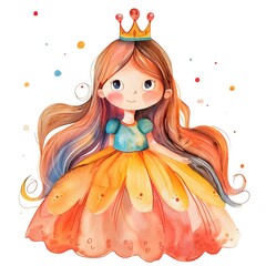 little princess with a crown doodle