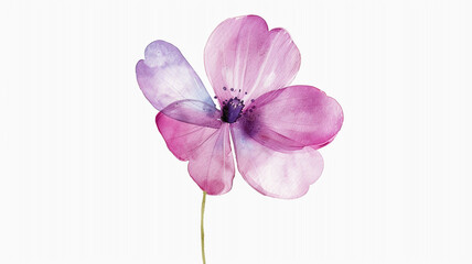 Obraz premium Petunia colorful flower watercolor isolated on white background. petunia flower, colorful petunia, watercolor petunia, flower watercolor, petunia illustration, botanical art, floral watercolor,