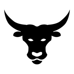 Cow Head Logo Icon Art Vector Illustration