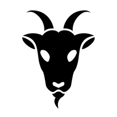 Goat Head Icon Vector Illustration
