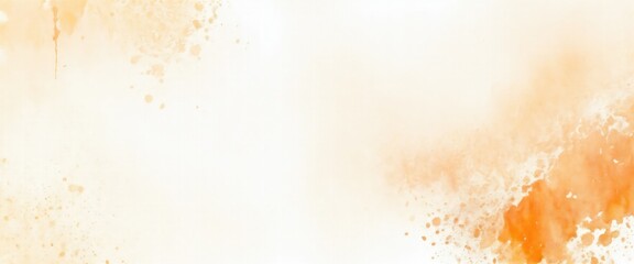 White and orange background with texture and distressed vintage grunge and watercolor paint backdrop