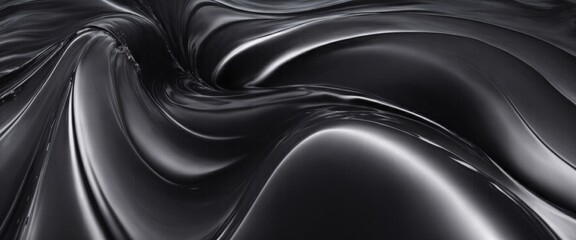 Fototapeta premium Soft and liquid Black waves background