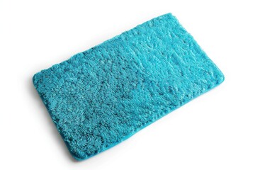 Cyan beach mat isolated on a white background