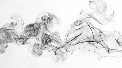 Dynamic black and white smoke tendrils swirling on an abstract canvas. dynamic smoke, black and white smoke, smoke tendrils, swirling smoke, abstract canvas, smoke art, smoke patterns, abstract smoke,
