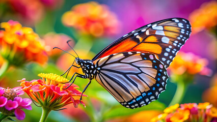 Fototapeta premium butterfly on flower