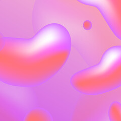 Pink abstract background with bubbles, Pink fluid, Pink gradient