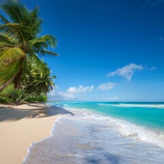 波打ち寄せる南国の浜