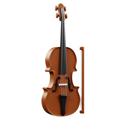 Fototapeta premium Violin 3D Illustration