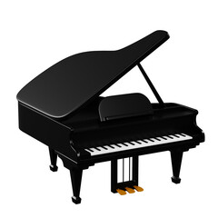 Grand Piano 3D Illustration