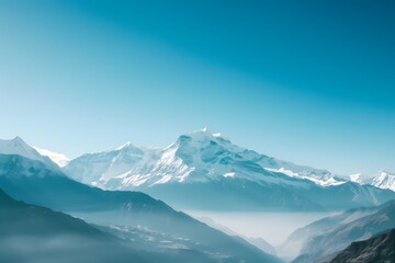 Stunning Mountain Landscape with Clear Blue Sky