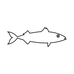 Fish icon vector set. Food illustration sign collection. Ocean symbol or logo.
