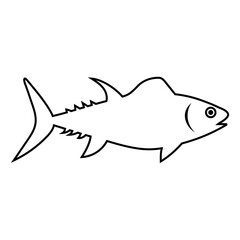 Obraz premium Fish icon vector set. Food illustration sign collection. Ocean symbol or logo.