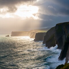 どこまでも連なる断崖絶壁と海