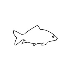 Fish icon vector set. Food illustration sign collection. Ocean symbol or logo.