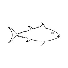 Fish icon vector set. Food illustration sign collection. Ocean symbol or logo.