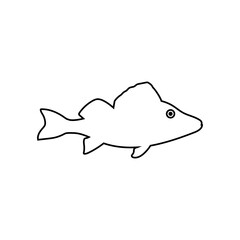 Fish icon vector set. Food illustration sign collection. Ocean symbol or logo.