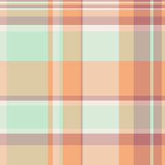 Upscale background plaid check, effect vector tartan seamless. Mature texture pattern textile fabric in light and orange colors.