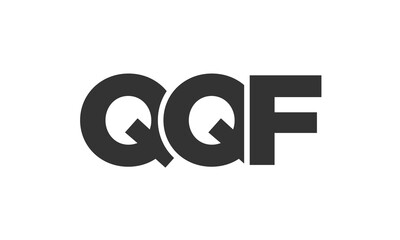 QQF logo design template with strong and modern bold text. Initial based vector logotype featuring simple and minimal typography. Trendy company identity.