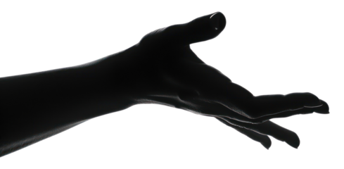 PNG Silhouette hand finger person.