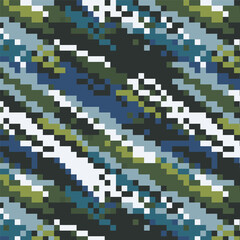 Camouflage pixel pattern for hunting. Military texture. Abstract army background for cloths