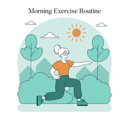 Boomer Health. Flat Vector Illustration