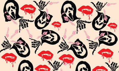 seamless patterns with ghost, seamless halloween, wallpaper, textiles, wrapping paper, cover, banner, home decor, abstract backgrounds. Vector illustration