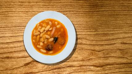 Fabada Asturiana, White Bean Stew, Spanish Cuisine, Spanish Gastronomy, Asturias, Spain, Europe