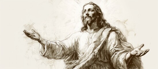  Jesus Looking Up with Passion Towards God