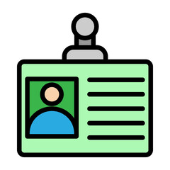 Id card Vector Filled Icon Design