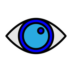 Eye Vector Filled Icon Design