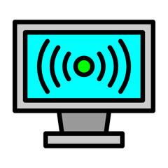 Broadcast Vector Filled Icon Design