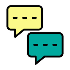 Chatting Vector Filled Icon Design