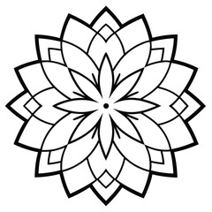 Beautiful silhouette mandala design vector Art & Illustration